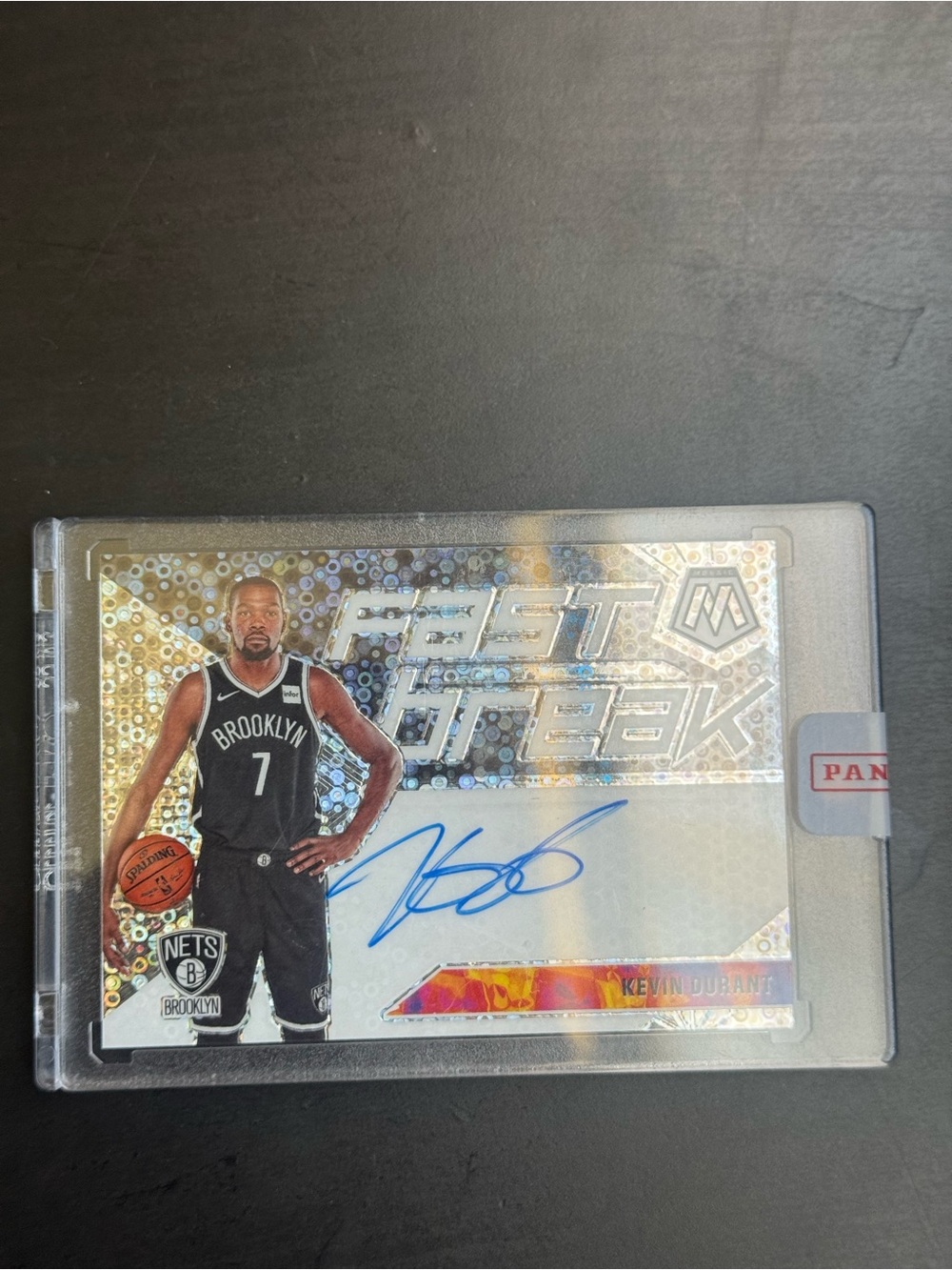 Kevin Durant 2019-20 Mosaic Fast Break On Card Auto